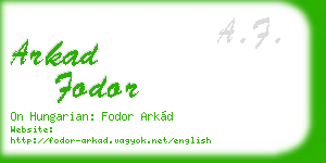 arkad fodor business card